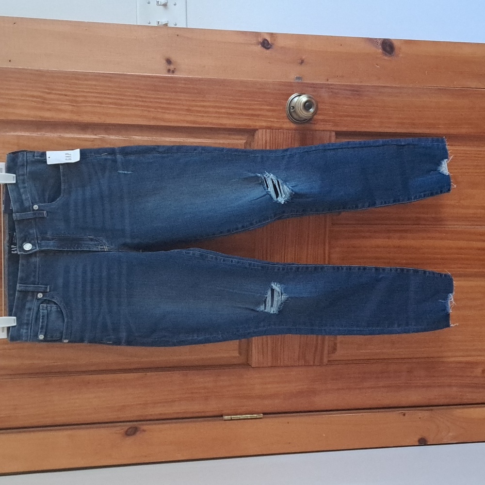 Stretch Denim raw edge jeans